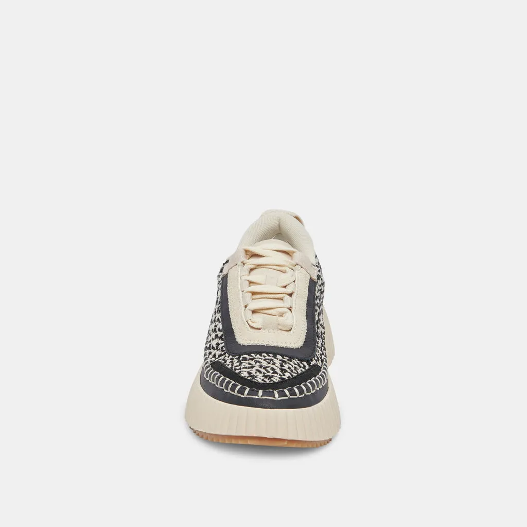 Dolen Sneakers- Black and White Woven