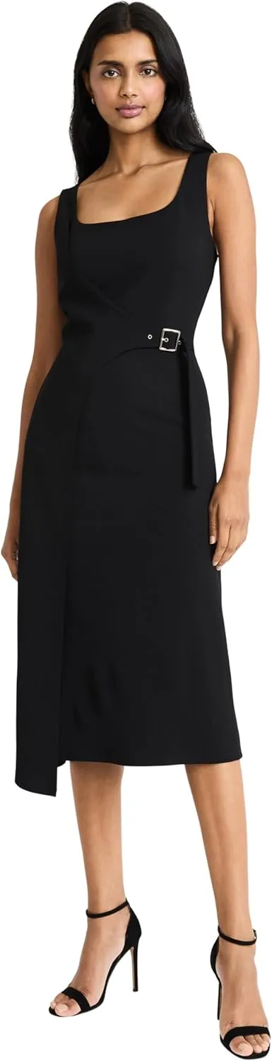 Donna Morgan Women's Tank Dress with Wrap Buckle Detail