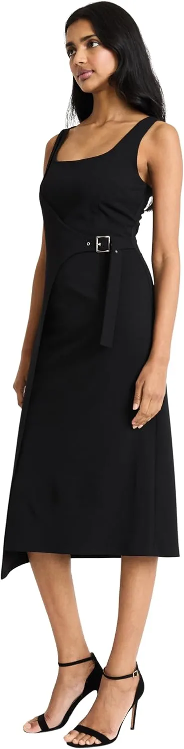 Donna Morgan Women's Tank Dress with Wrap Buckle Detail