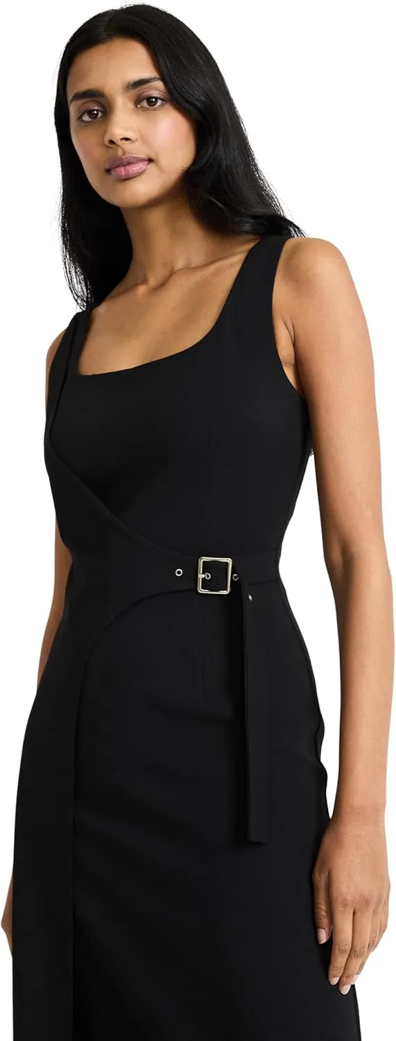 Donna Morgan Women's Tank Dress with Wrap Buckle Detail