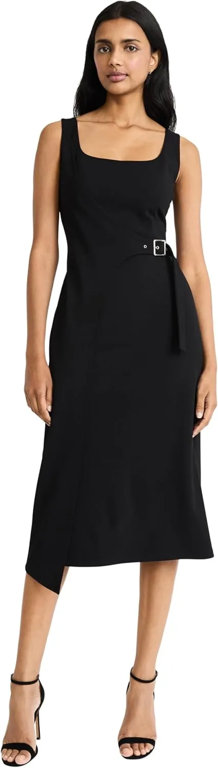 Donna Morgan Women's Tank Dress with Wrap Buckle Detail