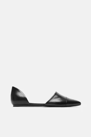 D'Orsay Flat - Black Lambskin