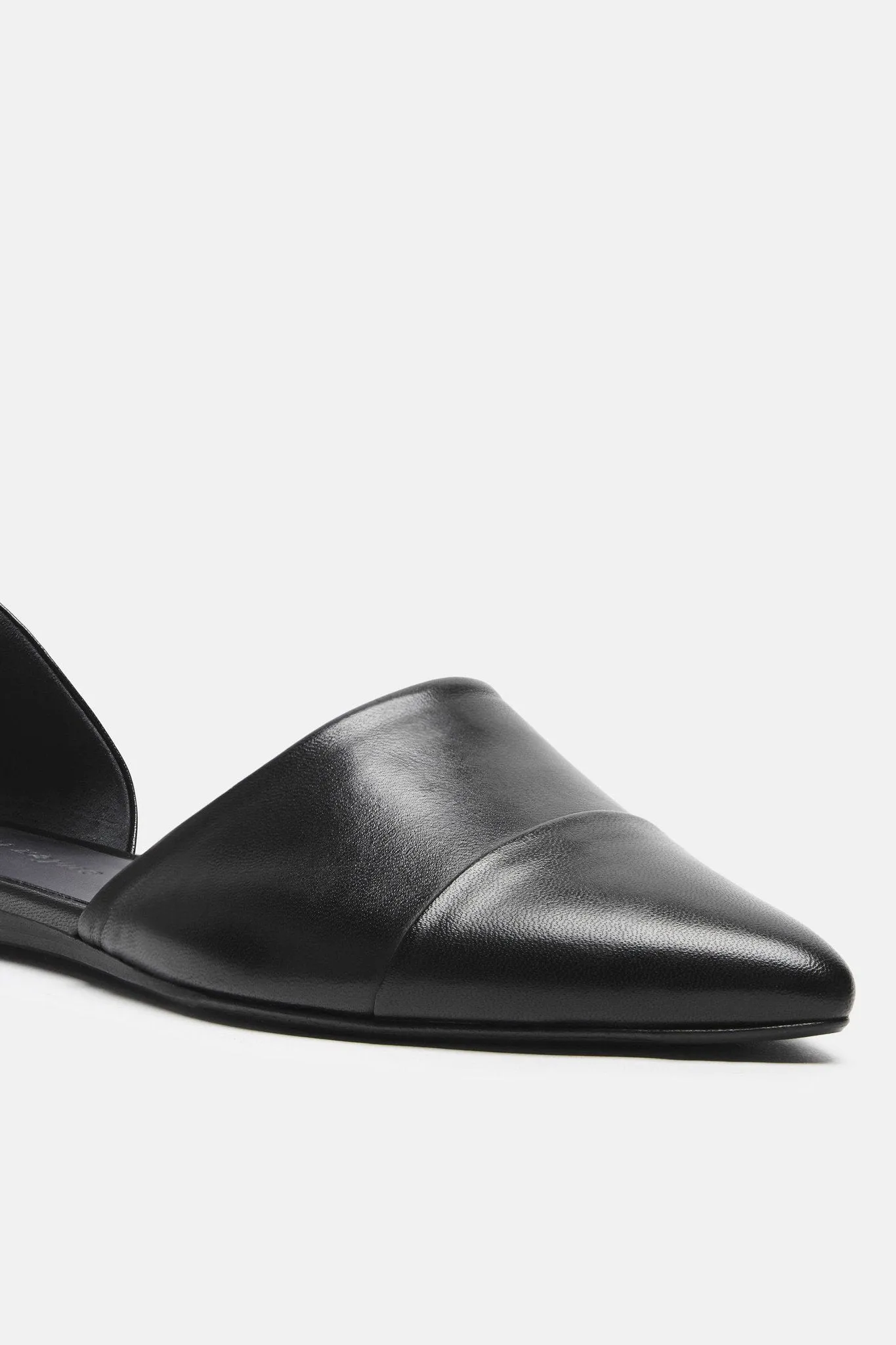 D'Orsay Flat - Black Lambskin