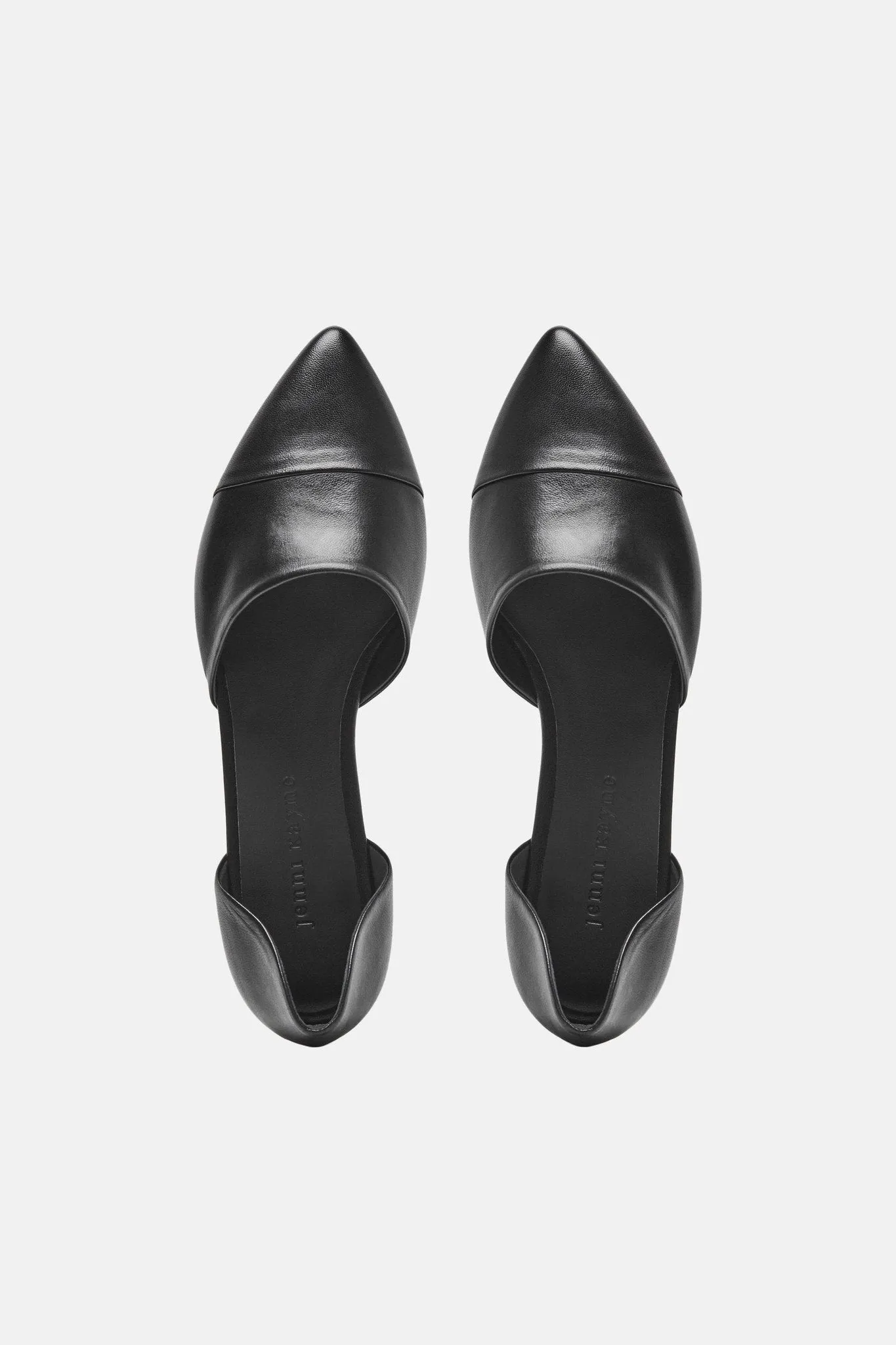 D'Orsay Flat - Black Lambskin