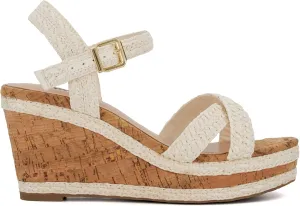Dune London Women's Kelisa Wedge Sandal, White, 7