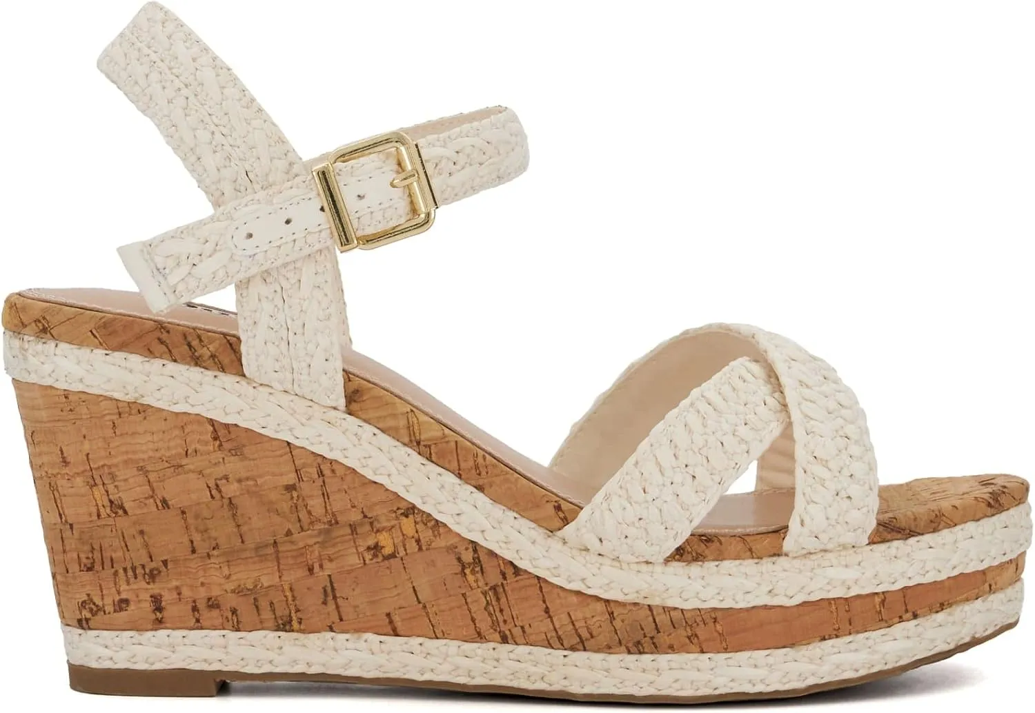 Dune London Women's Kelisa Wedge Sandal, White, 7