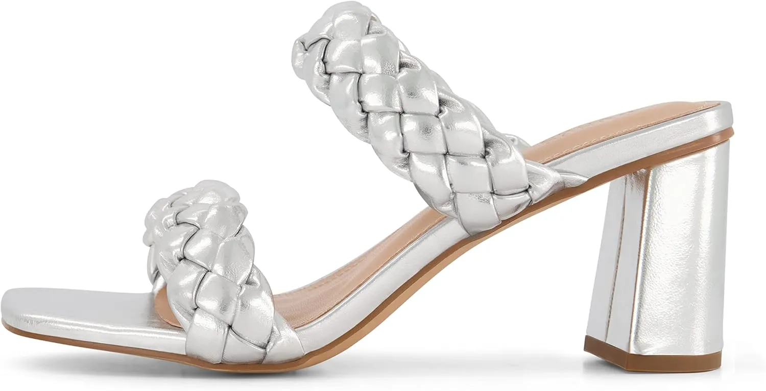 Dunes   CUSHIONAIRE Technology Women's Iris braided Heel Sandal  Memory Foam and Wide Widths Available