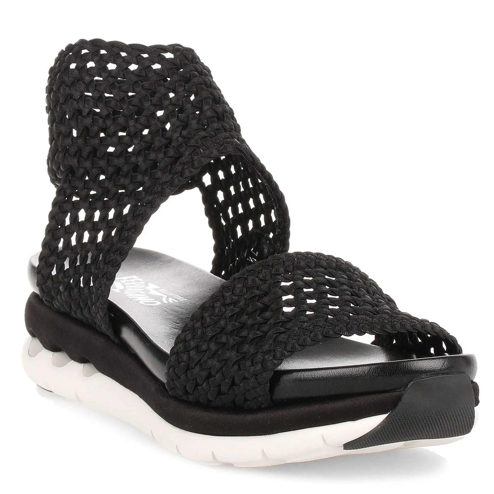 Edam black braided sandal
