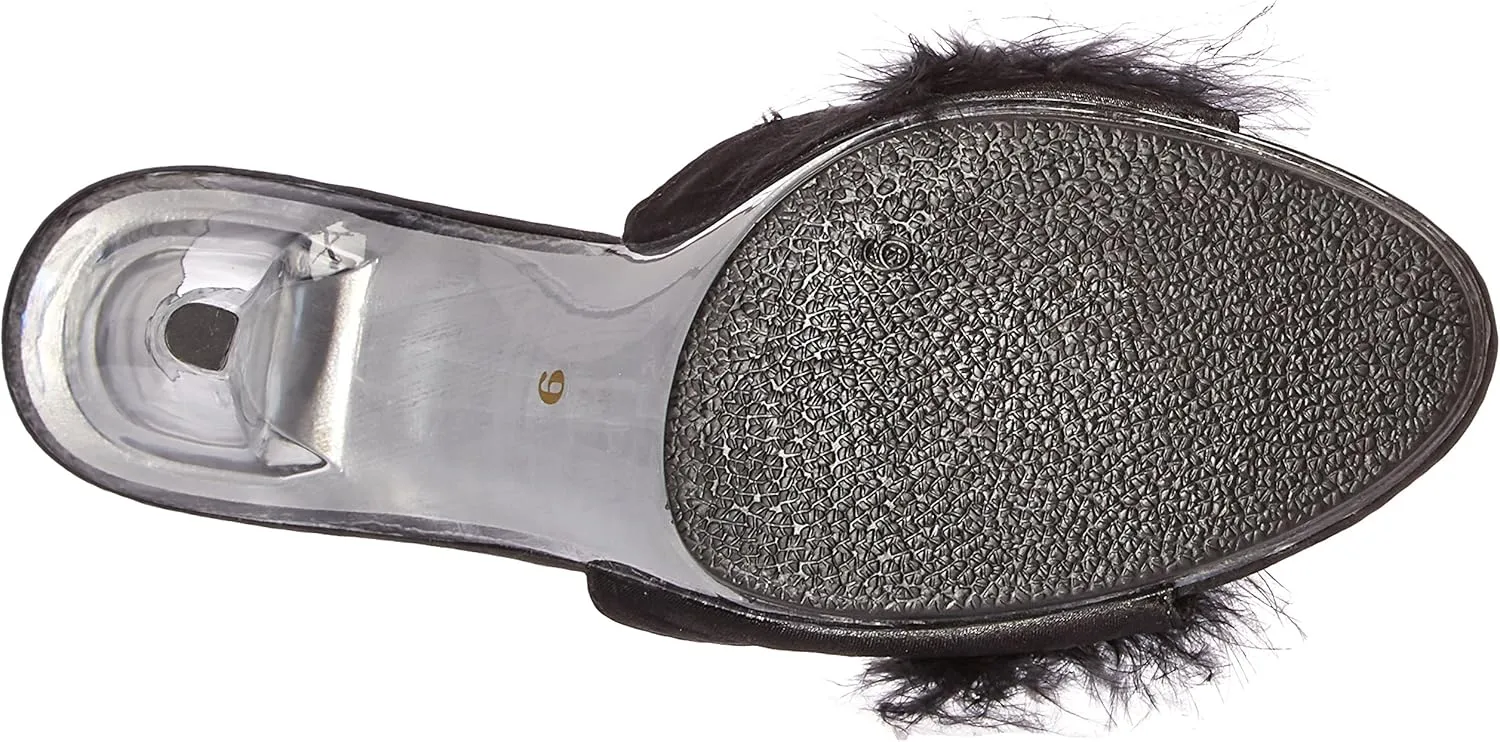 Ellie Shoes 4" Heel Maribou Slippers