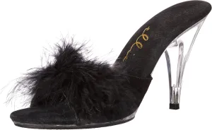 Ellie Shoes 4" Heel Maribou Slippers
