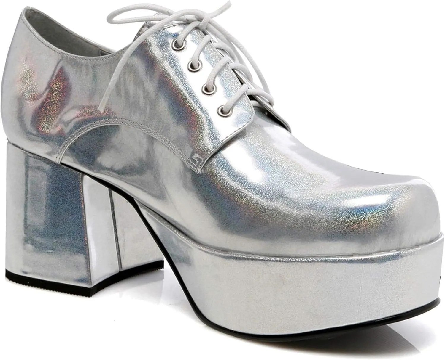 Ellie Shoes Mens Platform, Silver, X-Large US