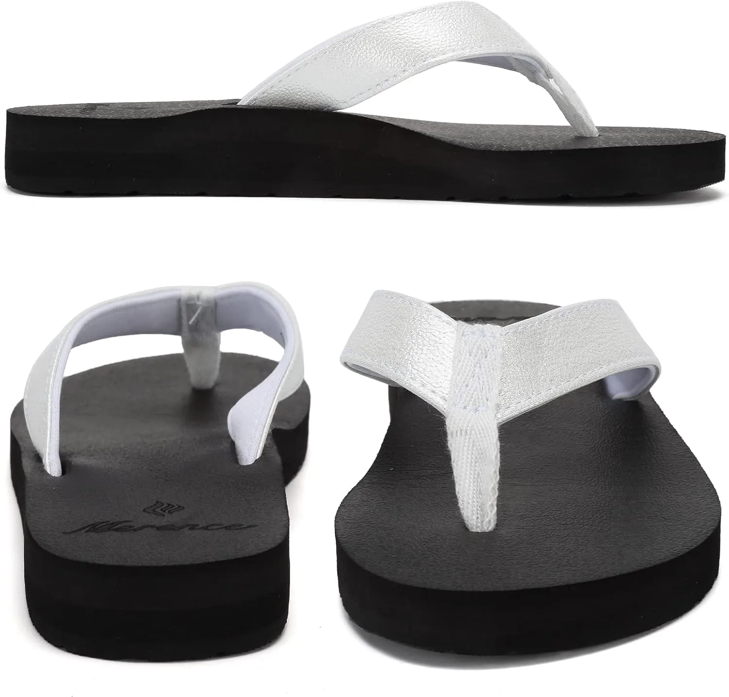 EQUICK Women's Flip Flops Arch Support Yago Mat Insole Sandal Casual Slipper Outdoor and Indoor-U219SLT003-N