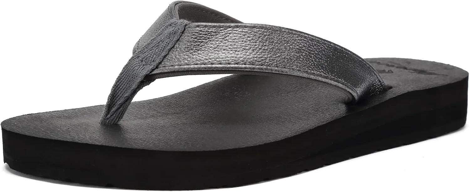EQUICK Women's Flip Flops Arch Support Yago Mat Insole Sandal Casual Slipper Outdoor and Indoor-U219SLT003-N