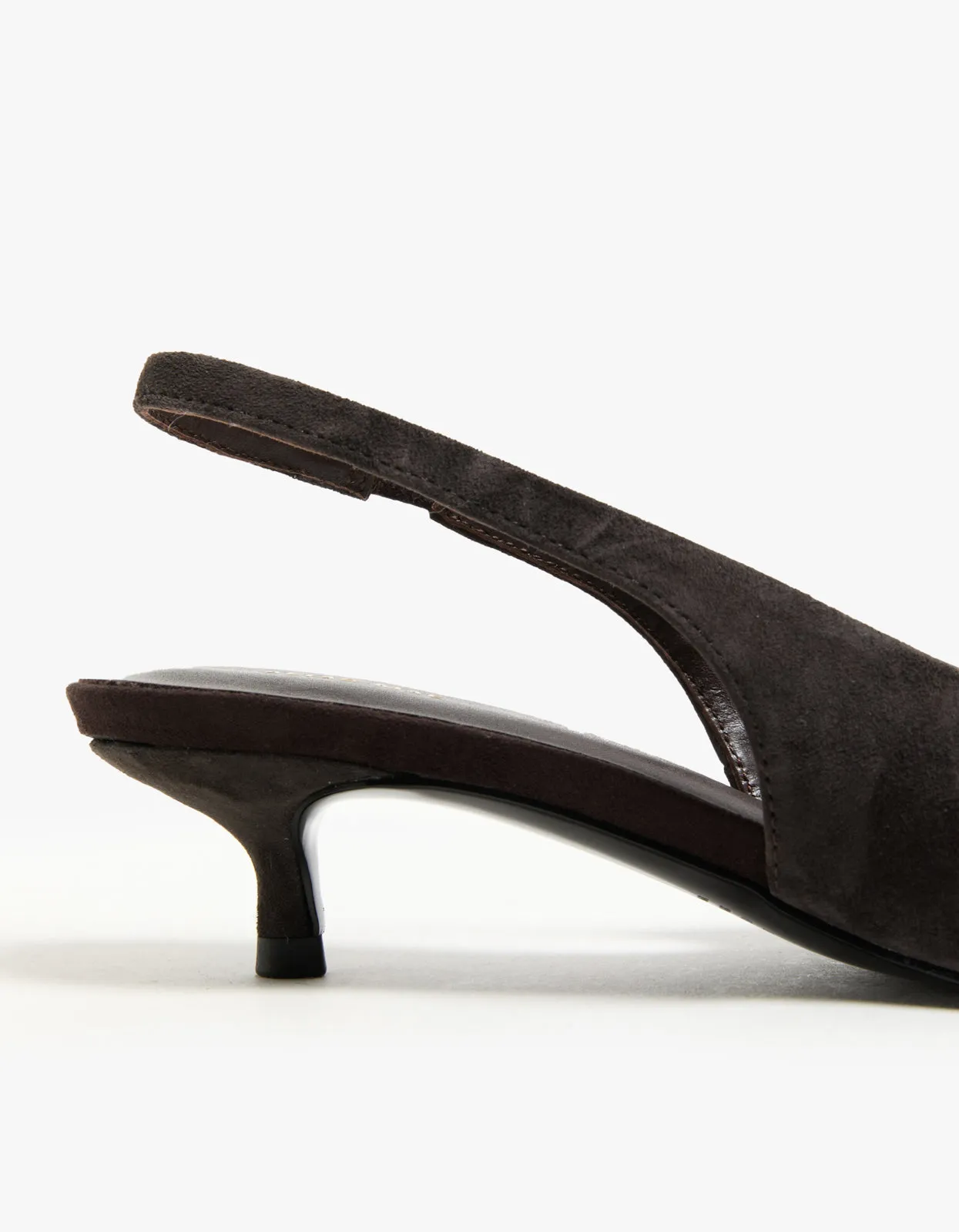 Eva Heel - Choc Brown Suede