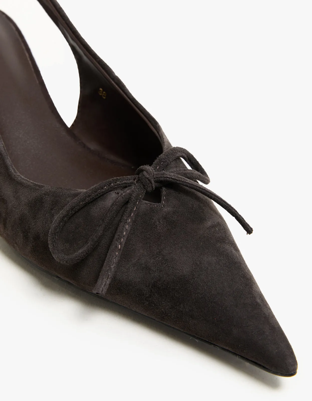 Eva Heel - Choc Brown Suede