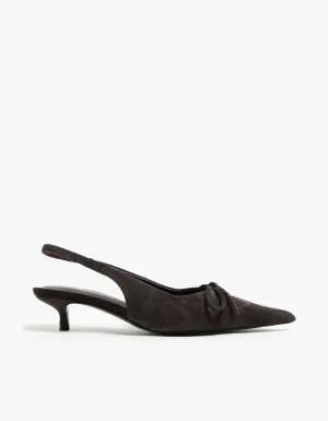 Eva Heel - Choc Brown Suede