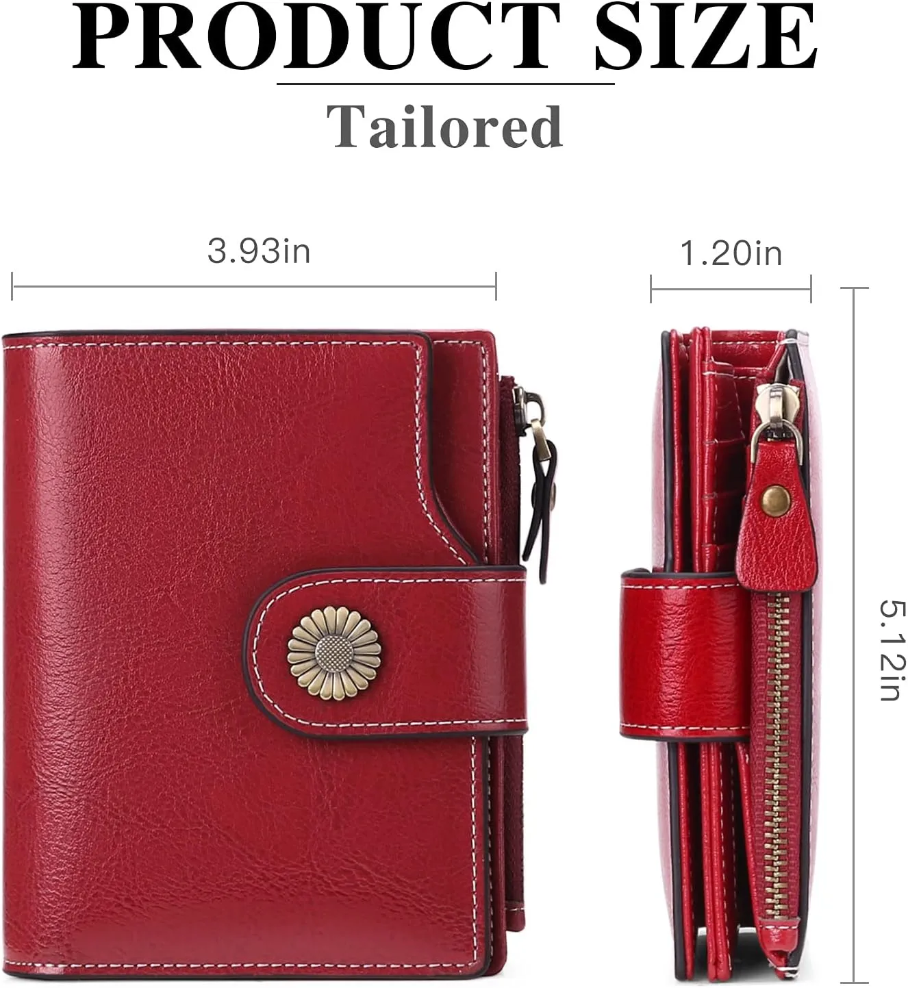 FALAN MULE Small Wallet for Women Leather Bifold Compact Small Womens Wallet with RFID Blocking