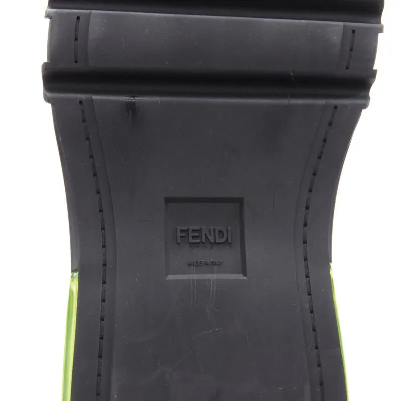 FENDI 2019 black knit neon yellow air sole runner sneaker 7E1234 EU44 UK10