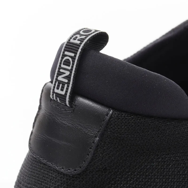 FENDI 2019 black knit neon yellow air sole runner sneaker 7E1234 EU44 UK10