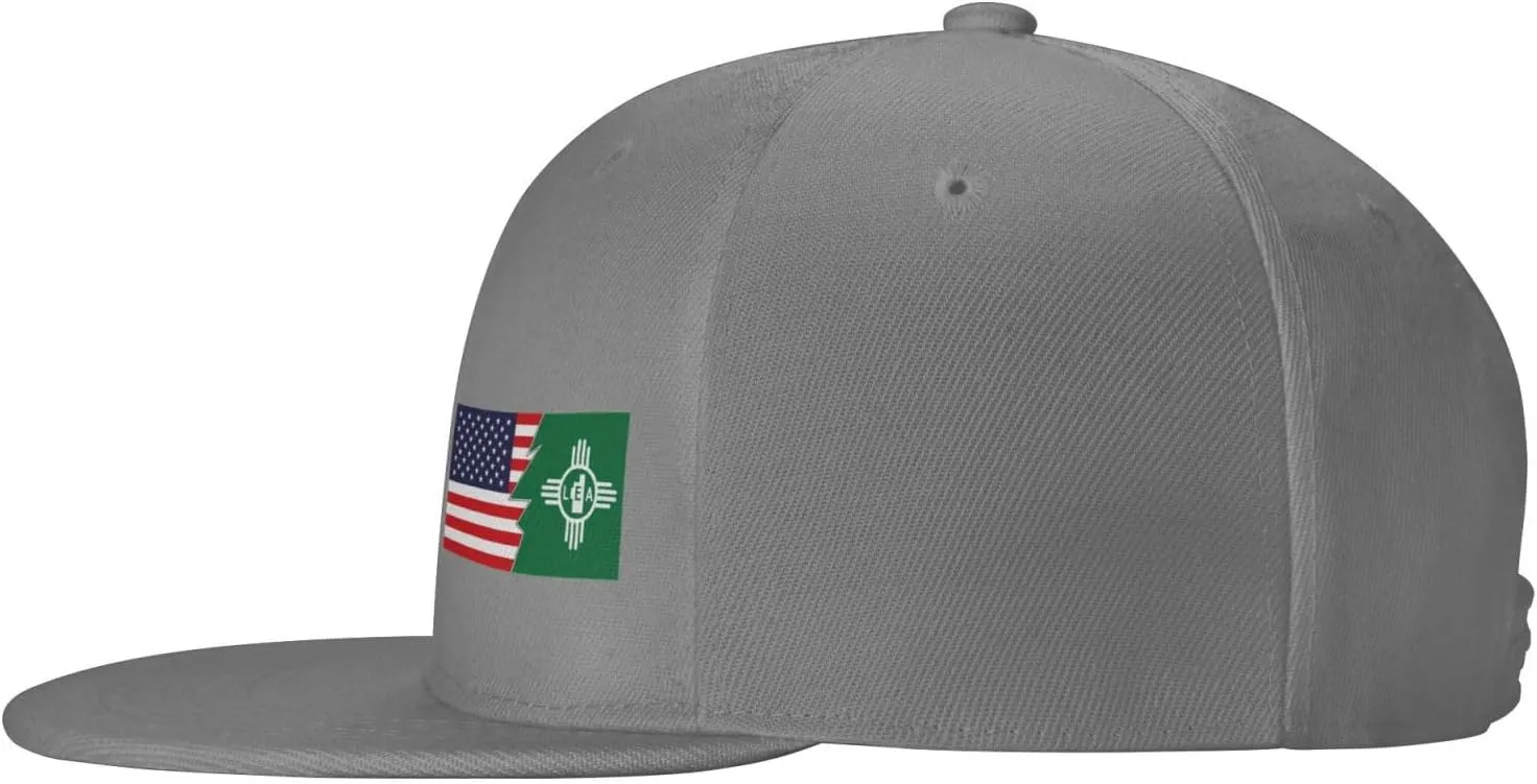 Flag of Lea County, New Mexico and America Baseball Cap for Men Women Snapback Hat Hip Hop Style Flat Bill Hats
