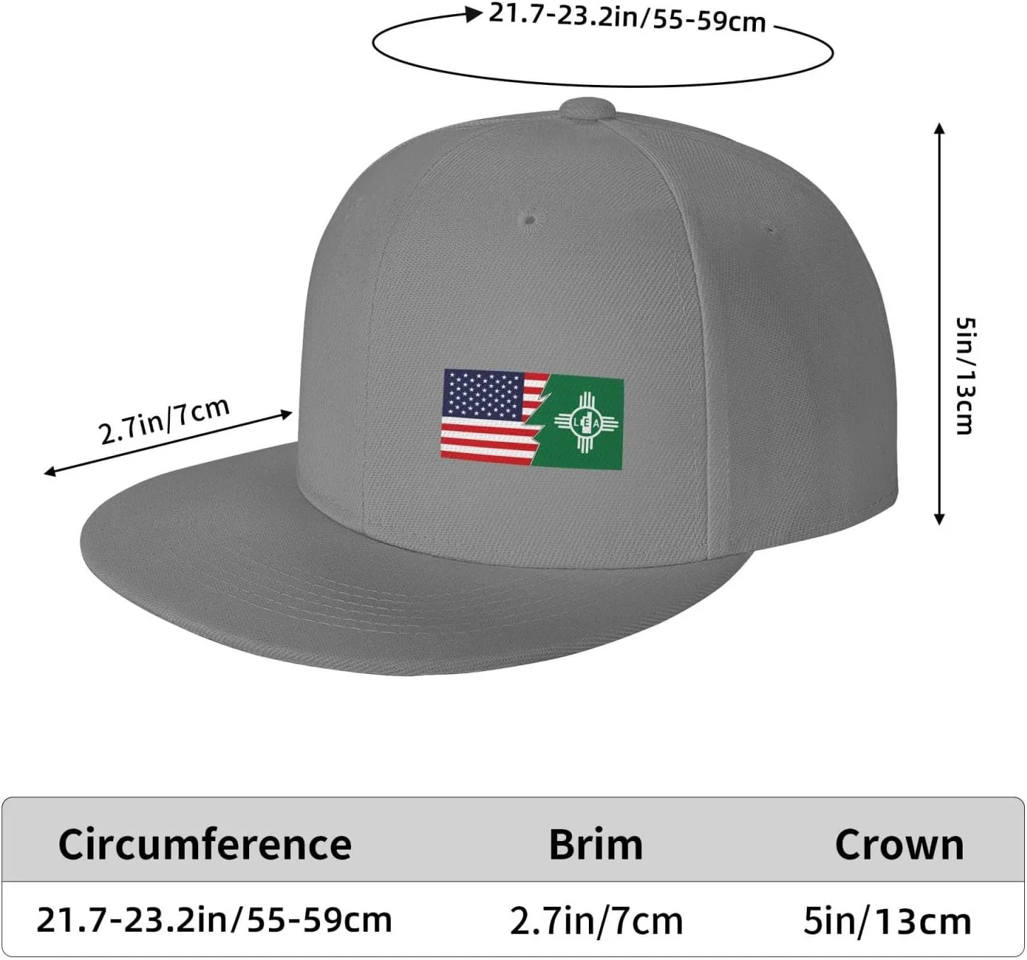Flag of Lea County, New Mexico and America Baseball Cap for Men Women Snapback Hat Hip Hop Style Flat Bill Hats
