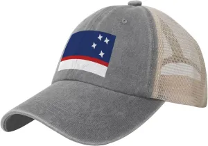 Flag of Patagonia Baseball Cap Women Men Mesh Back Denim Hat Vintage Trucker Hats Dad Caps