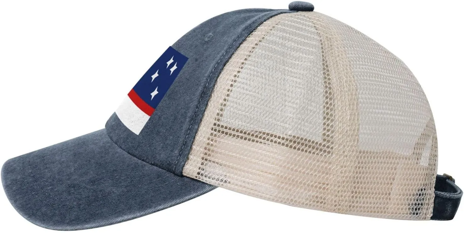 Flag of Patagonia Baseball Cap Women Men Mesh Back Denim Hat Vintage Trucker Hats Dad Caps