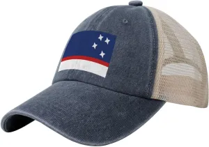 Flag of Patagonia Baseball Cap Women Men Mesh Back Denim Hat Vintage Trucker Hats Dad Caps