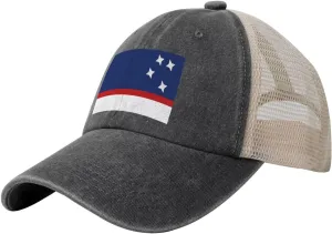 Flag of Patagonia Baseball Cap Women Men Mesh Back Denim Hat Vintage Trucker Hats Dad Caps