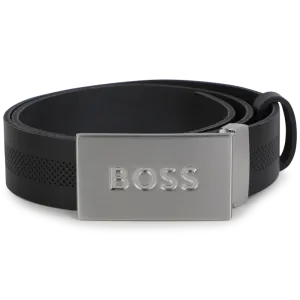 Flat Buckle Leather Belt