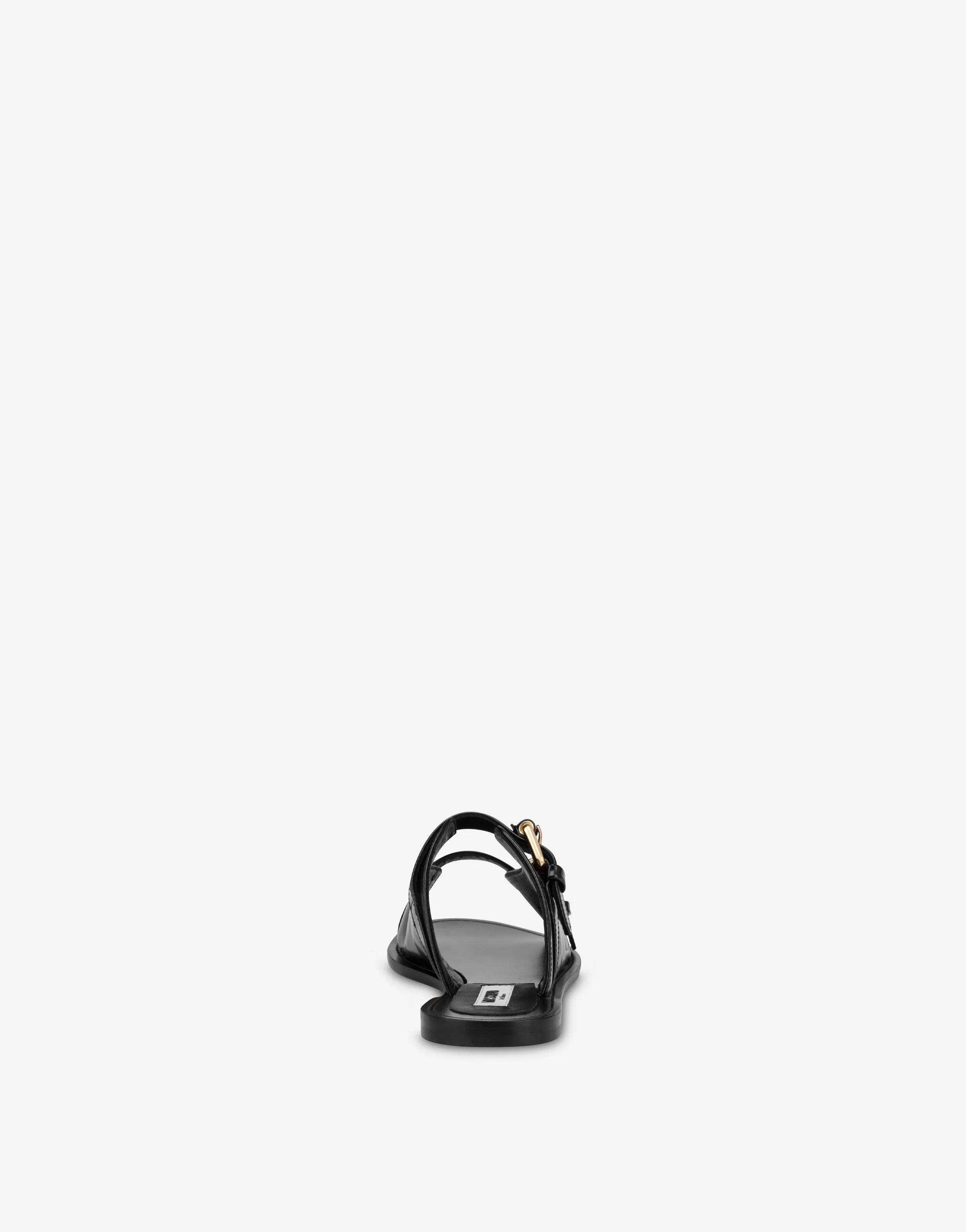 Flat Moschino Buckle Sandals