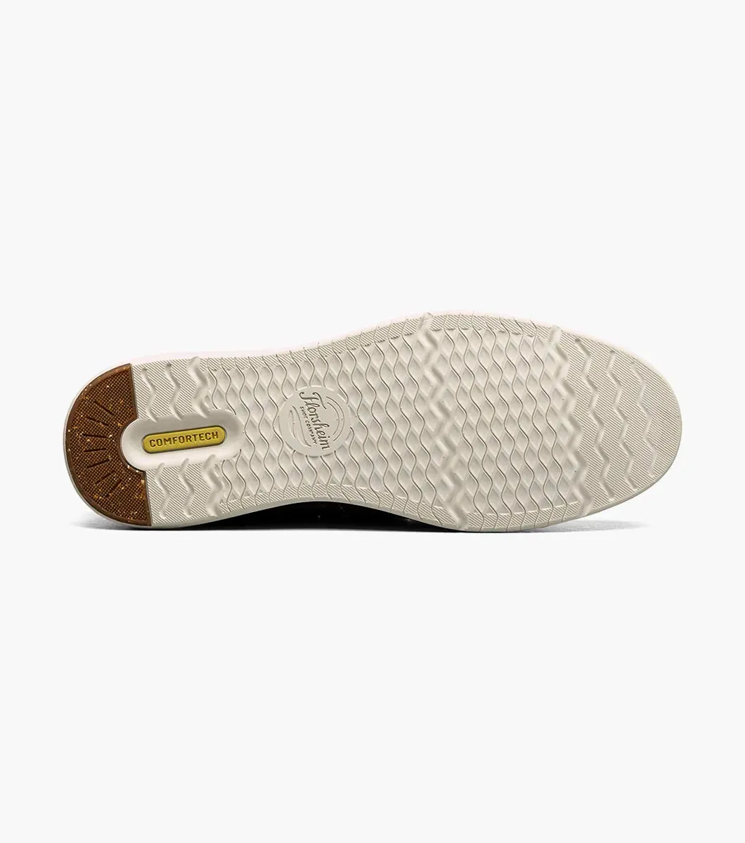 Florsheim Men's Tropics  Elastic Lace Moc Toe Boat Shoe Cognac
