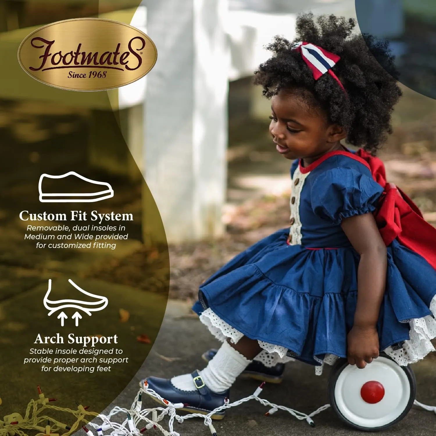 FOOTMATES Baby-Girl's Allie (Infant/Toddler/Little Kid) Mary Jane Flat
