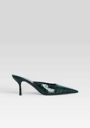 Francesca Leather Kitten Mule