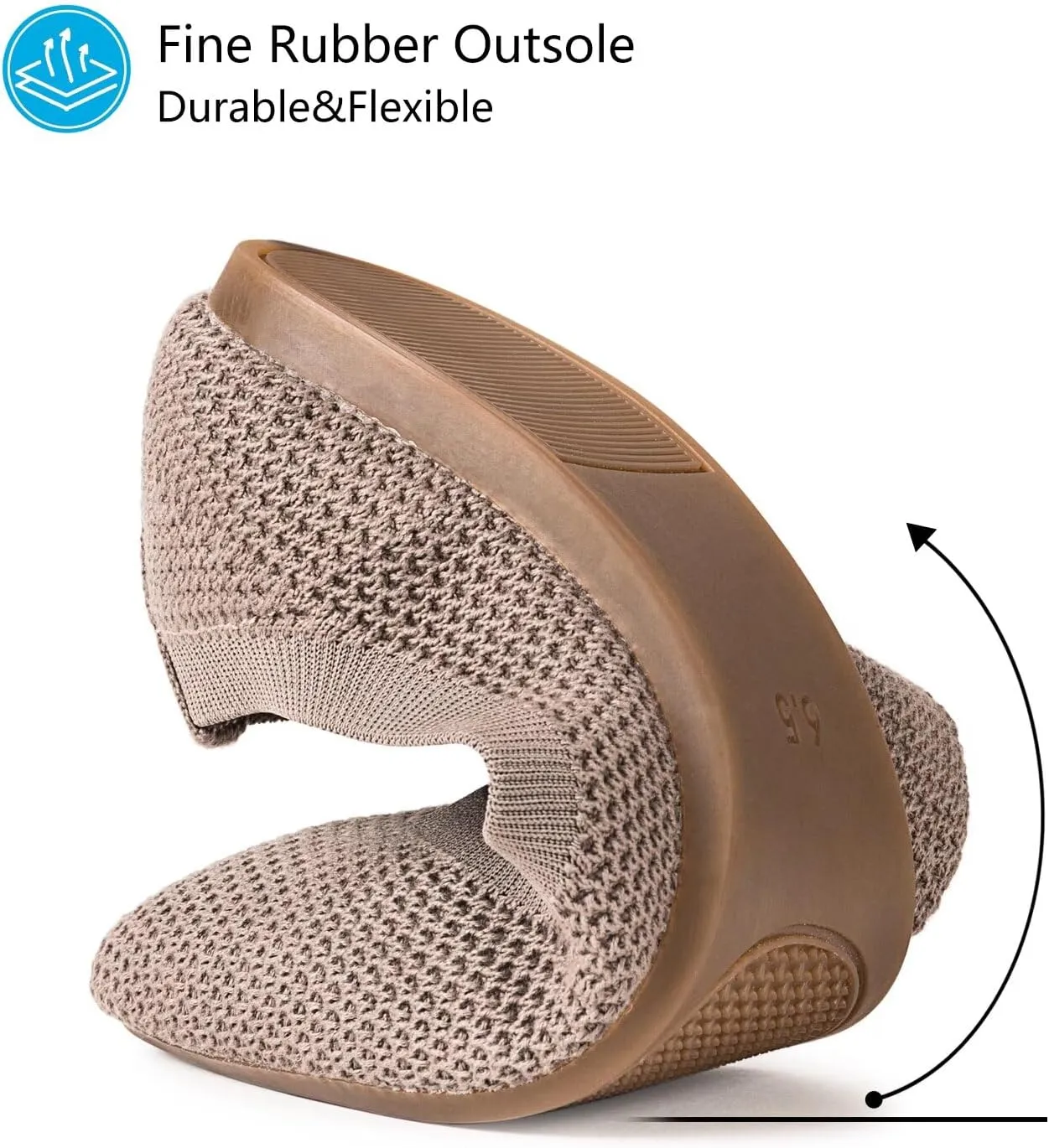 Frank Mully Womens Pointed Toe Flats Knit Dress Shoes Comfort Women Shoes Slip On Shoes for Woman Classic Softable Shoes Low Wedge