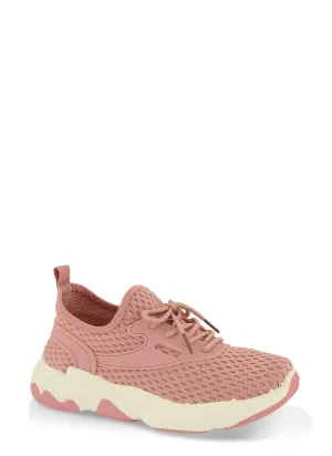 Girls Lace Up Athletic Sneakers