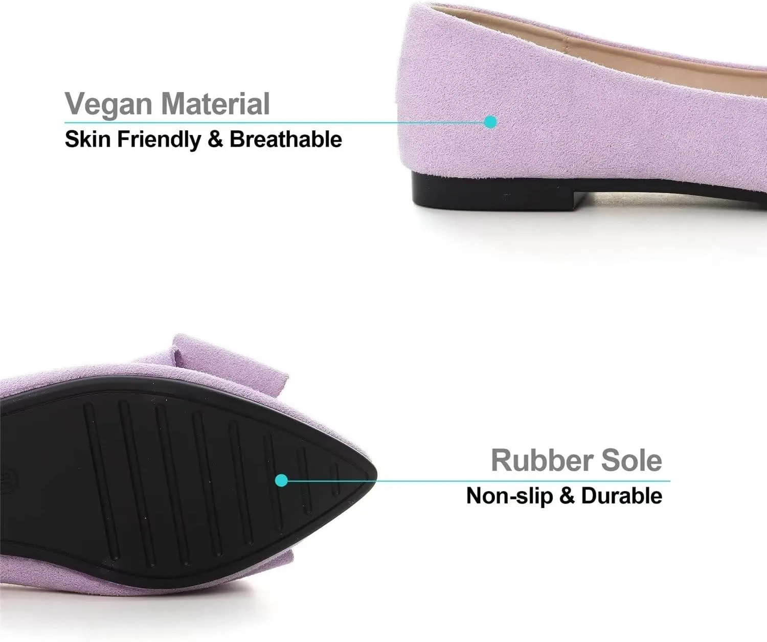 Hee grand Flat Shoes for Women Crystals Bowknot Pointed Toe Ballet Flats Comfortable Office Shoes Fashion Dress Shoes