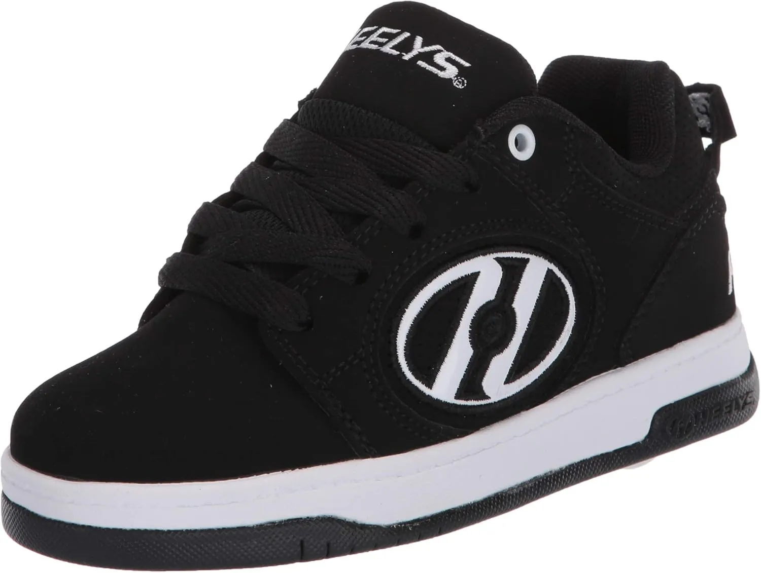 Heelys girls Voyager Tennis Shoe, Black/White, 6 Big Kid US