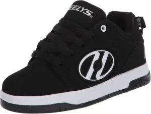 Heelys girls Voyager Tennis Shoe, Black/White, 6 Big Kid US