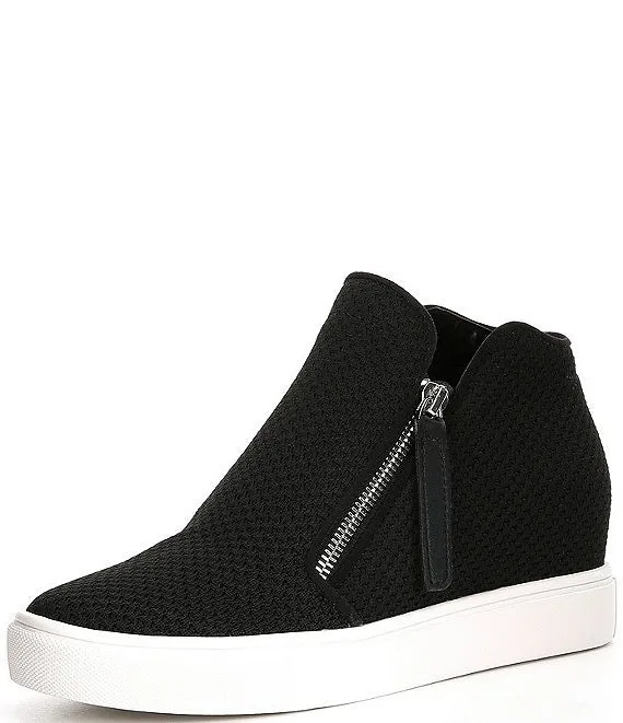 Hidden Heel Closed-Toe Reduced Sneakers Steve Black Dual-Side Click Madden Zippers Wedge Cross-border shipping