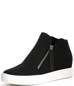 Hidden Heel Closed-Toe Reduced Sneakers Steve Black Dual-Side Click Madden Zippers Wedge Cross-border shipping