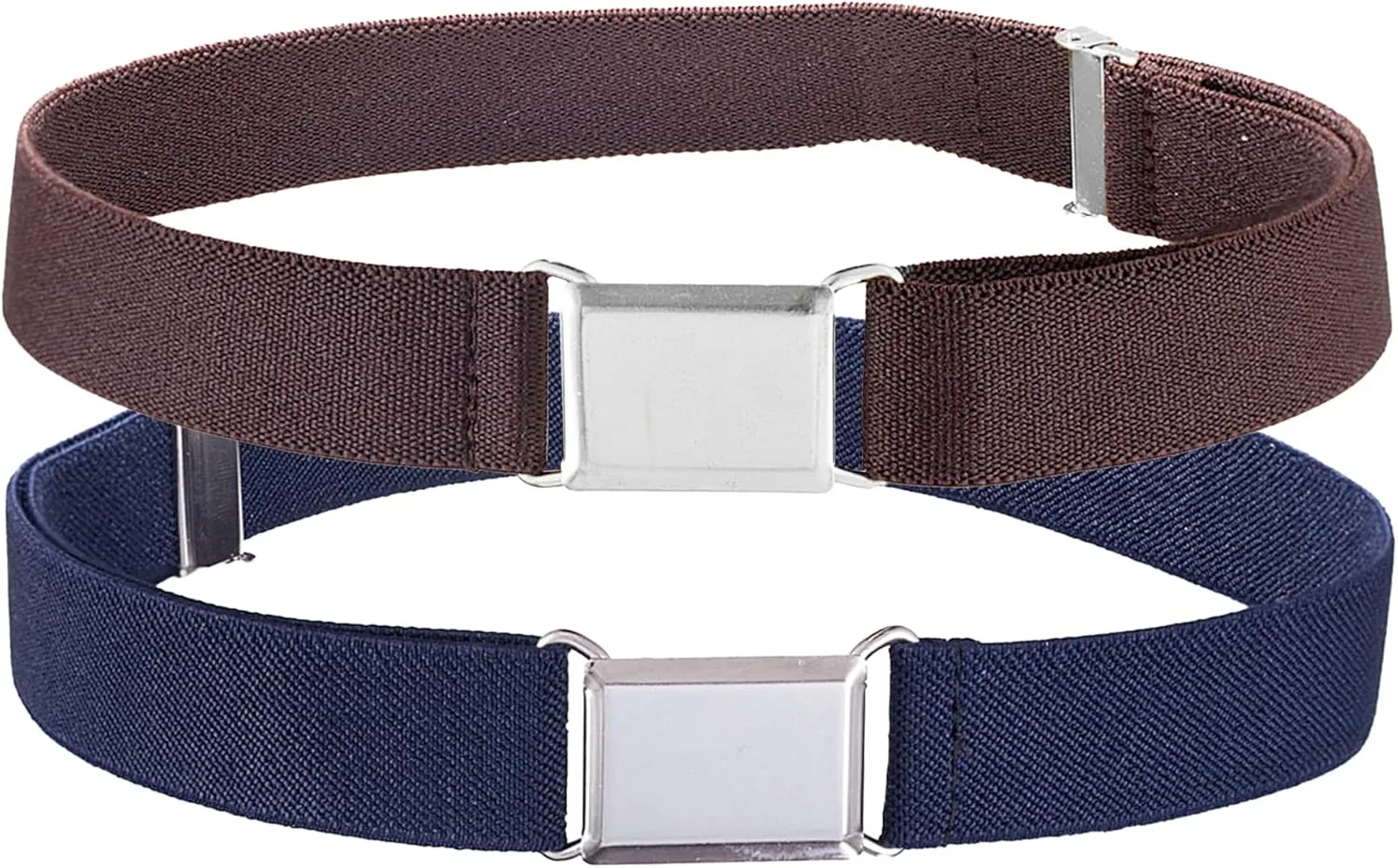 HOLD’EM children’s Elastic silver Buckle Belts for Boys girls Toddler Size 2t 3t 4t 5t