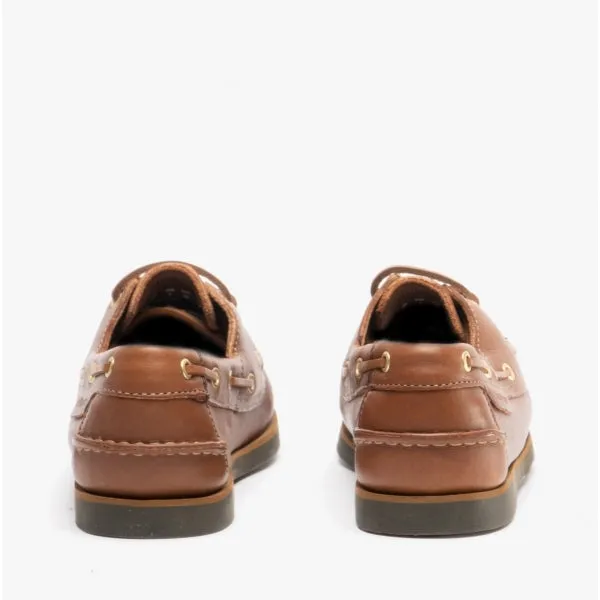 Hush Puppies HATTIE Womens Leather Deck Shoes Tan