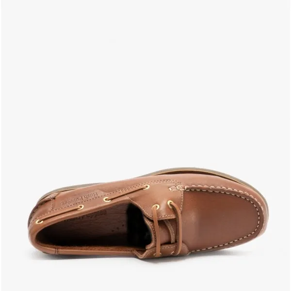 Hush Puppies HATTIE Womens Leather Deck Shoes Tan