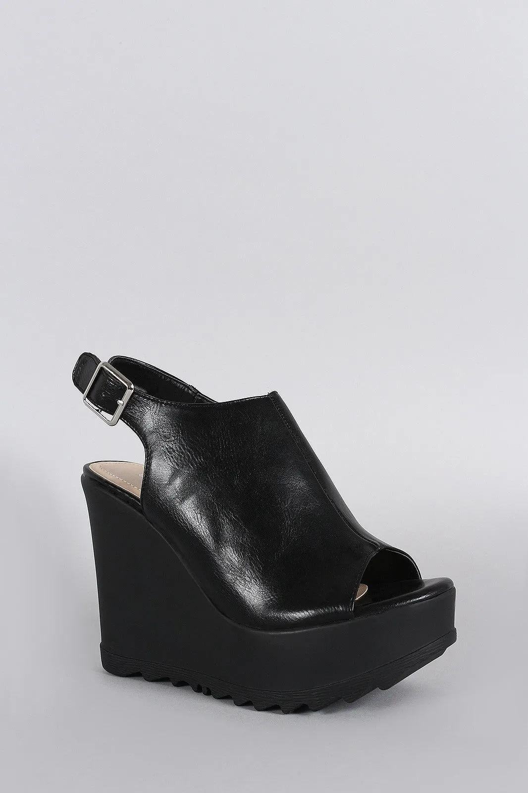 Instant access Mule Sole Toe Digital-first Wedge Bamboo Slingback Lug Peep