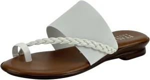 ITALIAN Shoemakers Womens Cari Low Braided Strap Sandal for Women