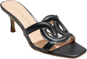 Jack Rogers Women's Dobson Kitten Heel-Leather Heeled Sandal