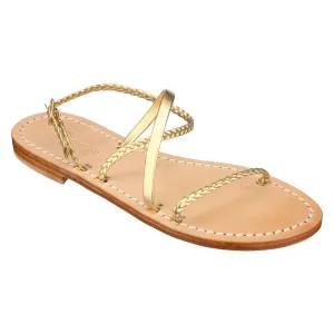 Jackie Sandal in Gold