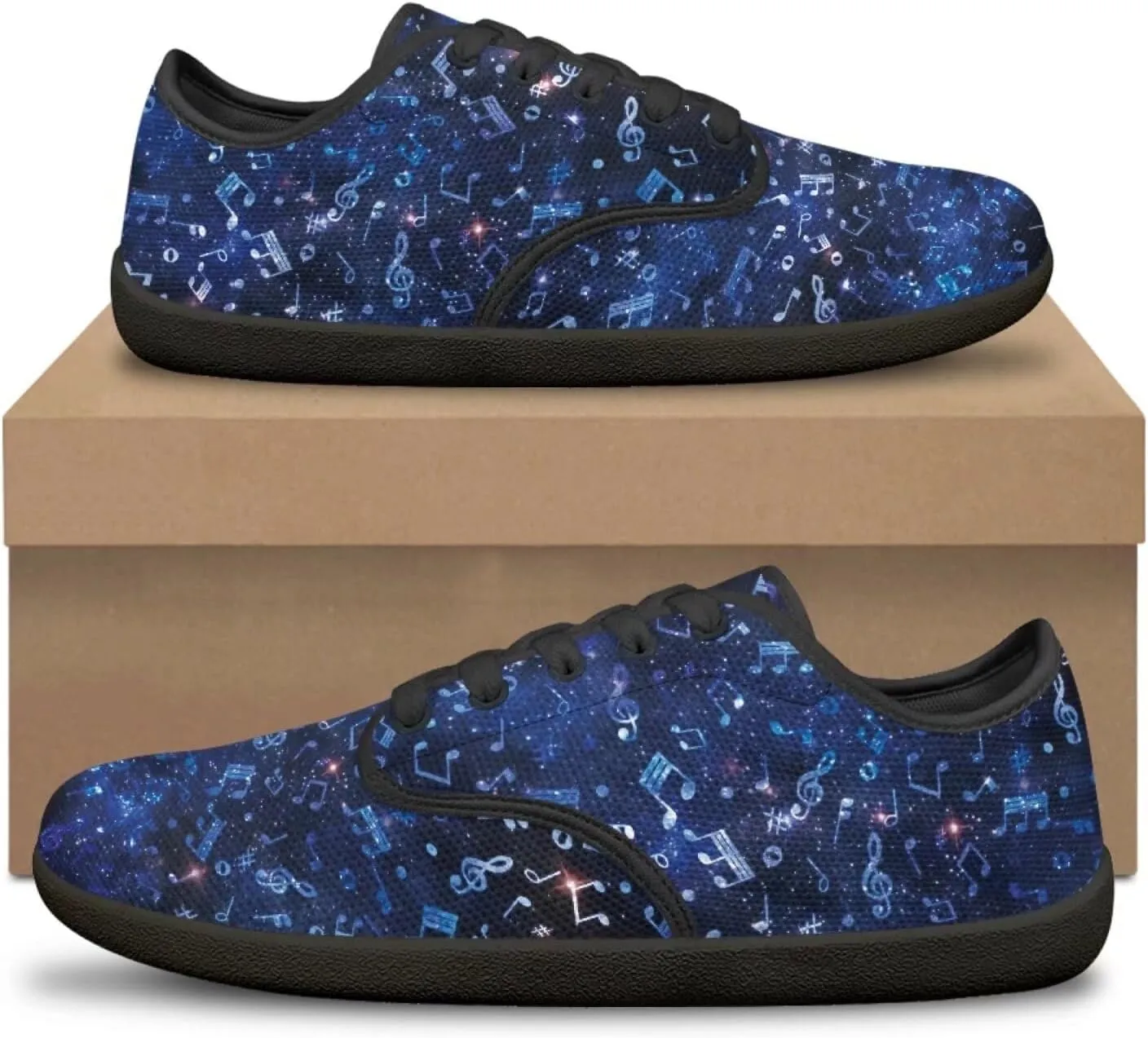 Jeiento Music Theme Hike Barefoot Shoes Men, Grounded Footwear Barefoot for Womens Mens