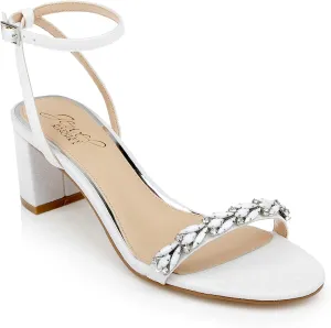 Jewel Badgley Mischka Danni Low Block Heel Sandal